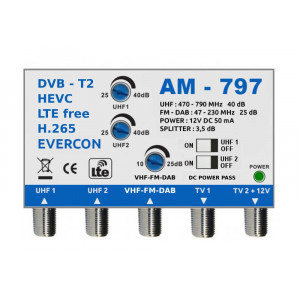 DVB-T2 HEVC AM-797 antennaerősítő